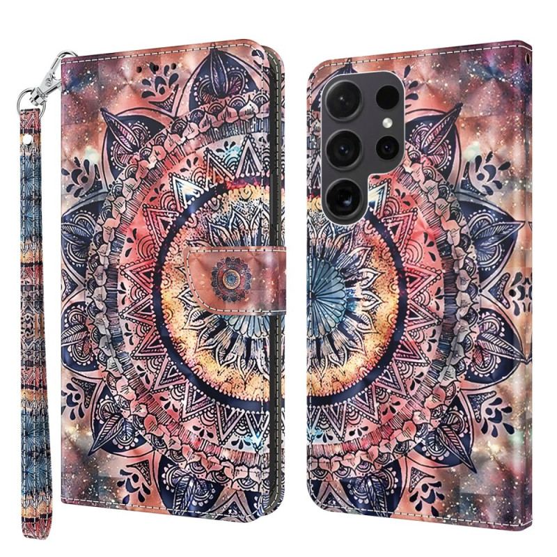 Etui Folio Do Samsung Galaxy S24 Ultra 5g Kolorowa Mandala Z Paskiem