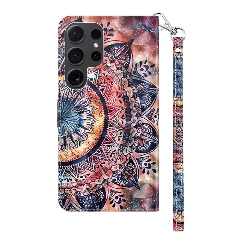 Etui Folio Do Samsung Galaxy S24 Ultra 5g Kolorowa Mandala Z Paskiem