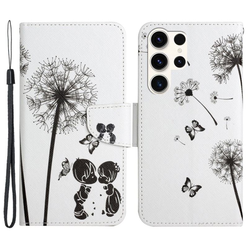 Etui Folio Do Samsung Galaxy S24 Ultra 5g Mniszek Lekarski Z Paskiem