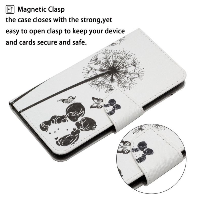 Etui Folio Do Samsung Galaxy S24 Ultra 5g Mniszek Lekarski Z Paskiem