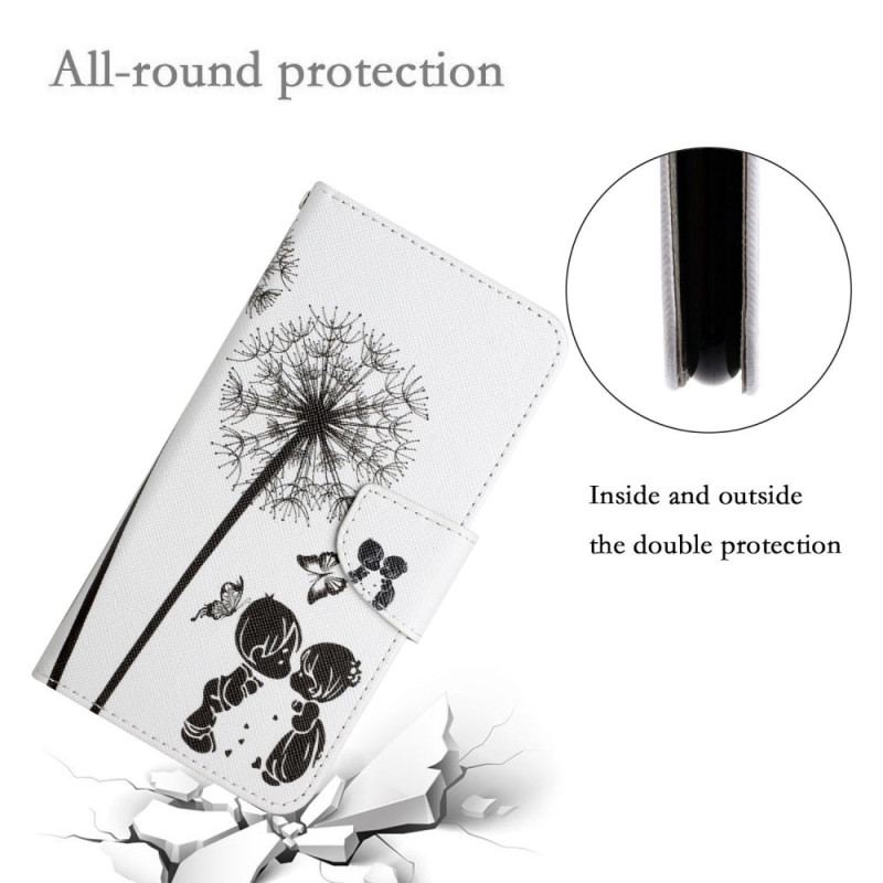 Etui Folio Do Samsung Galaxy S24 Ultra 5g Mniszek Lekarski Z Paskiem