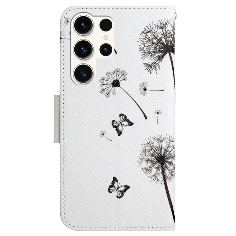 Etui Folio Do Samsung Galaxy S24 Ultra 5g Mniszek Lekarski Z Paskiem