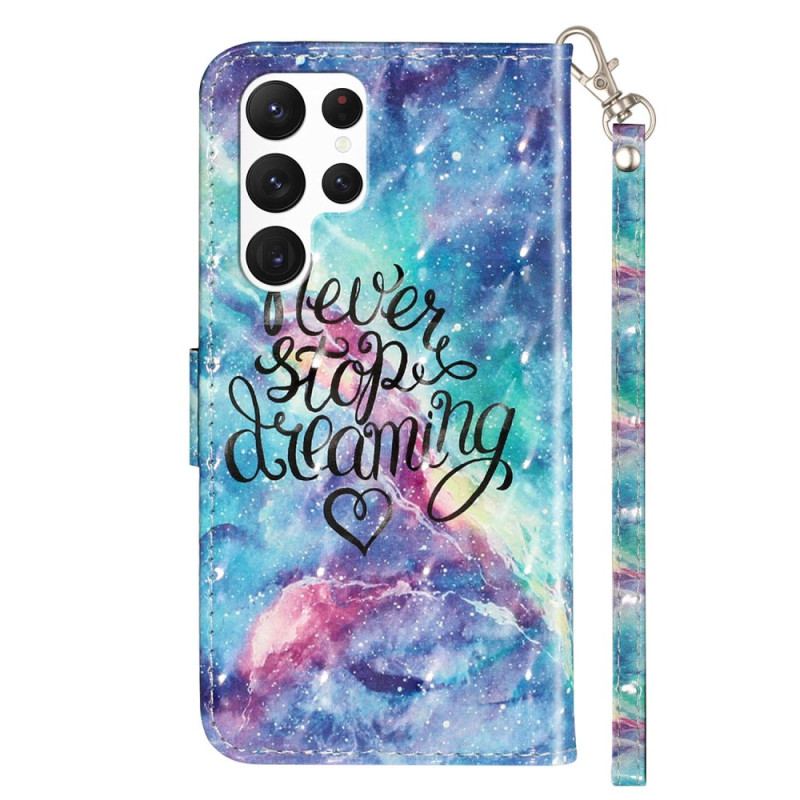 Etui Folio Do Samsung Galaxy S24 Ultra 5g Nigdy Nie Przestawaj Marzyć Z Paskiem