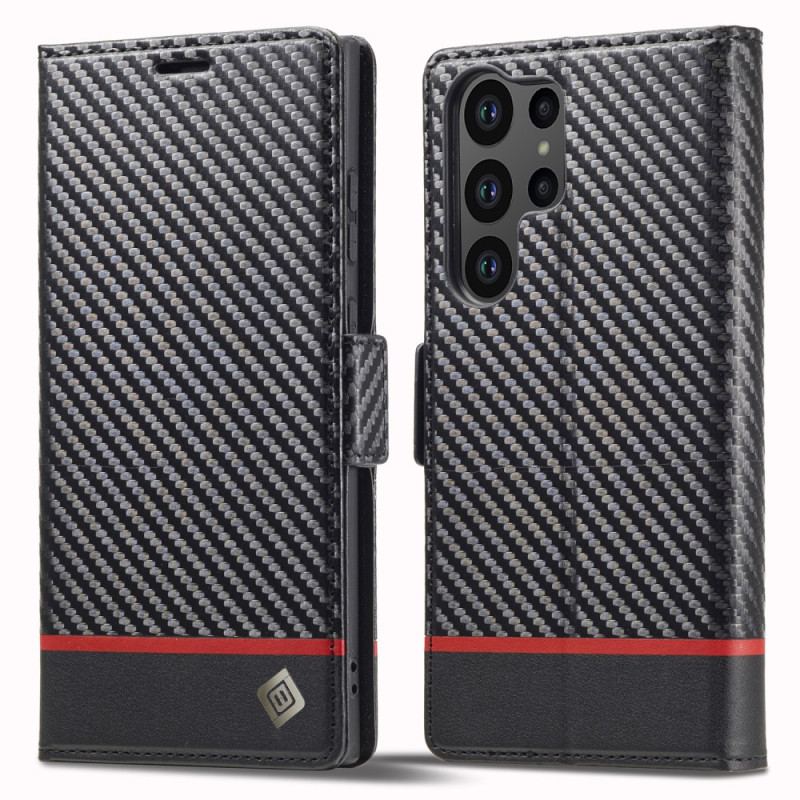 Etui Folio Do Samsung Galaxy S24 Ultra 5g Włókno Węglowe Lc.imeeke