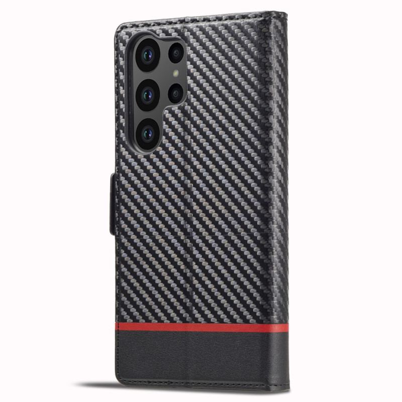 Etui Folio Do Samsung Galaxy S24 Ultra 5g Włókno Węglowe Lc.imeeke