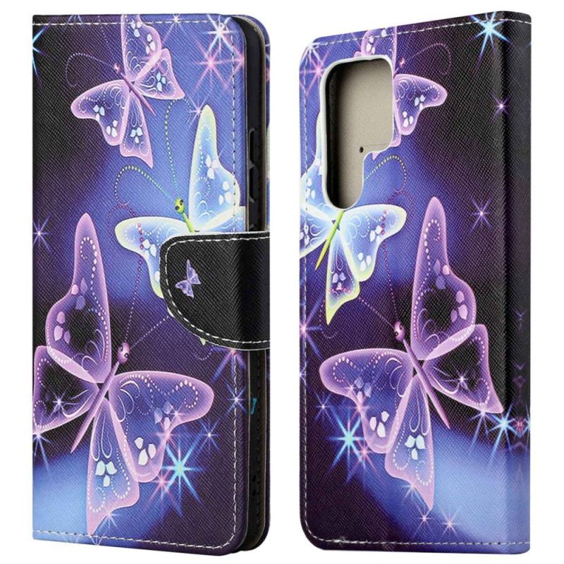 Etui Folio Samsung Galaxy S24 Ultra 5g Błyszczące Motyle