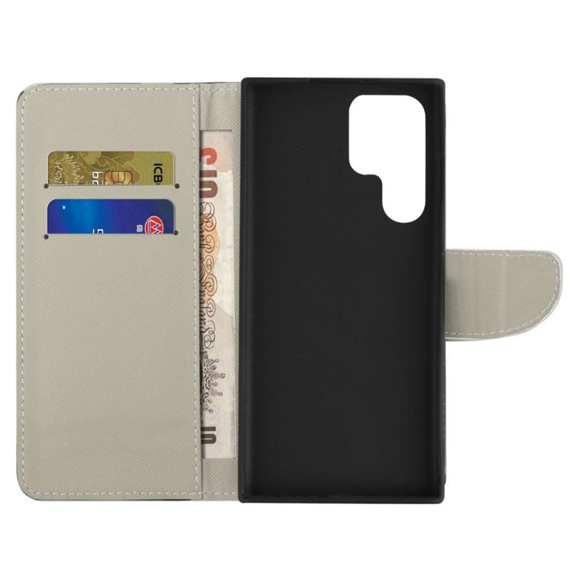 Etui Folio Samsung Galaxy S24 Ultra 5g Błyszczące Motyle