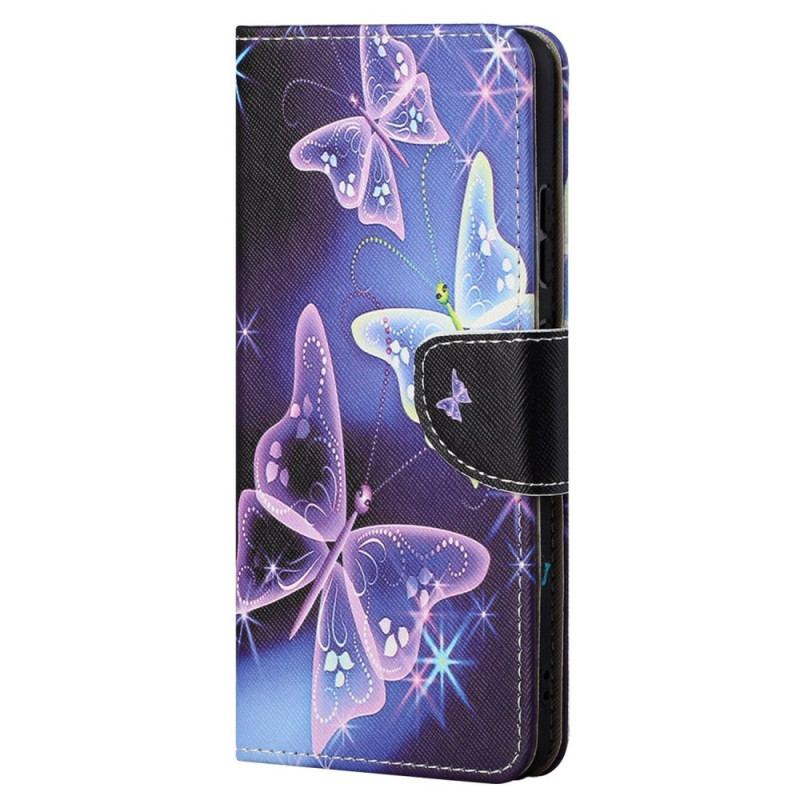 Etui Folio Samsung Galaxy S24 Ultra 5g Błyszczące Motyle