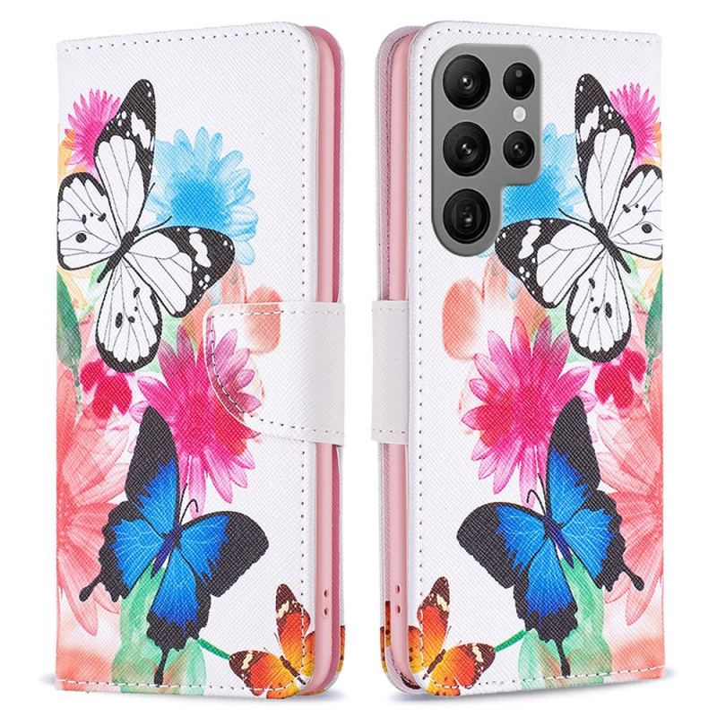 Etui Folio Samsung Galaxy S24 Ultra 5g Dwa Motyle Etui Ochronne