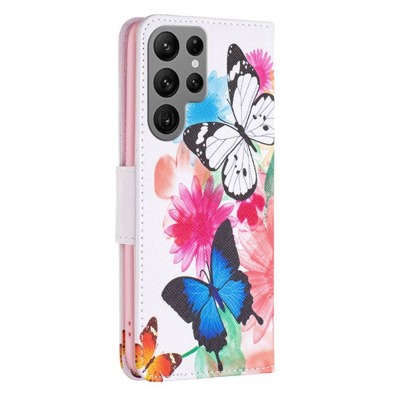 Etui Folio Samsung Galaxy S24 Ultra 5g Dwa Motyle Etui Ochronne