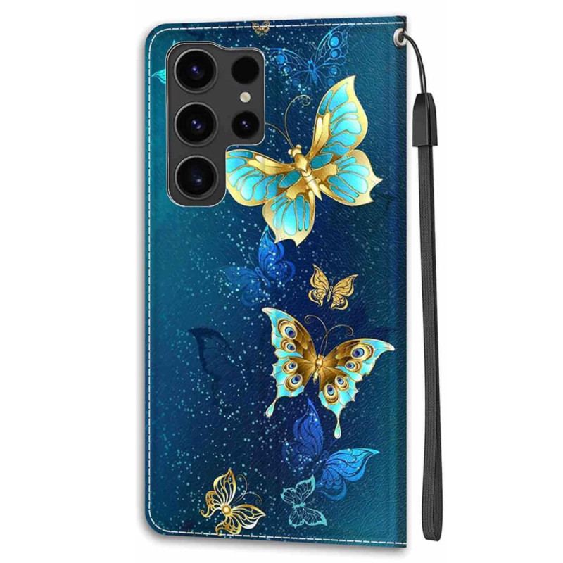 Etui Folio Samsung Galaxy S24 Ultra 5g Dwa Motyle Z Paskiem