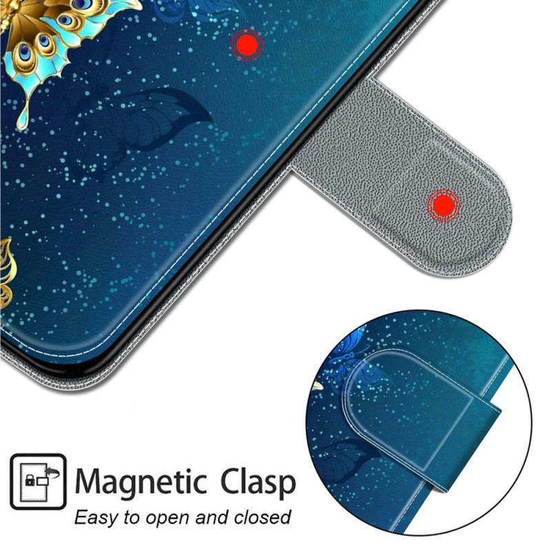 Etui Folio Samsung Galaxy S24 Ultra 5g Dwa Motyle Z Paskiem