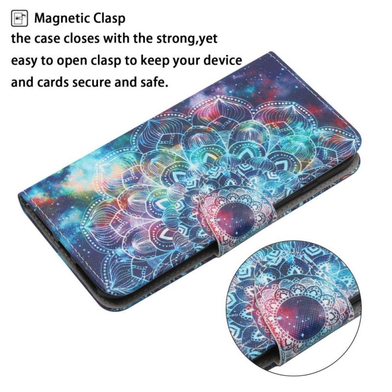 Etui Folio Samsung Galaxy S24 Ultra 5g Gwiaździste Niebo I Mandala Z Paskiem