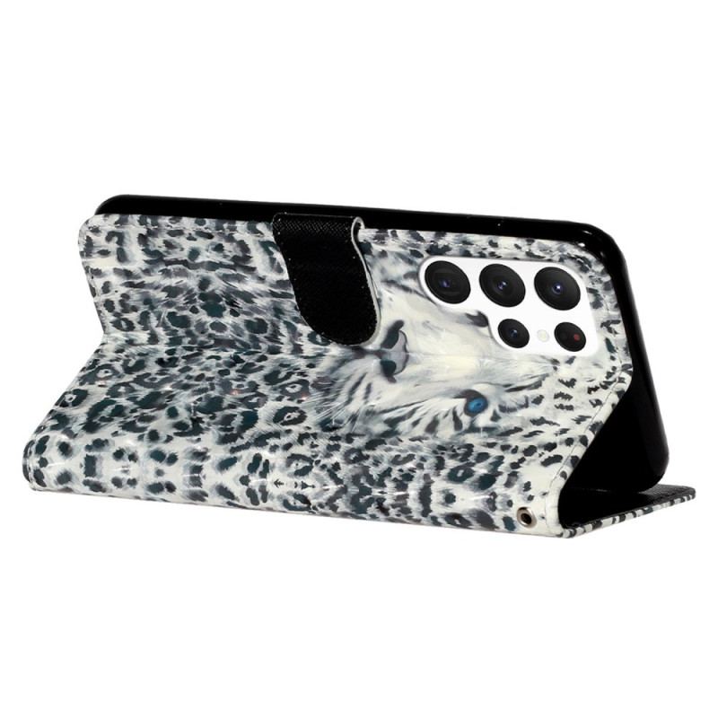 Etui Folio Samsung Galaxy S24 Ultra 5g Lampart Z Paskiem Etui Ochronne