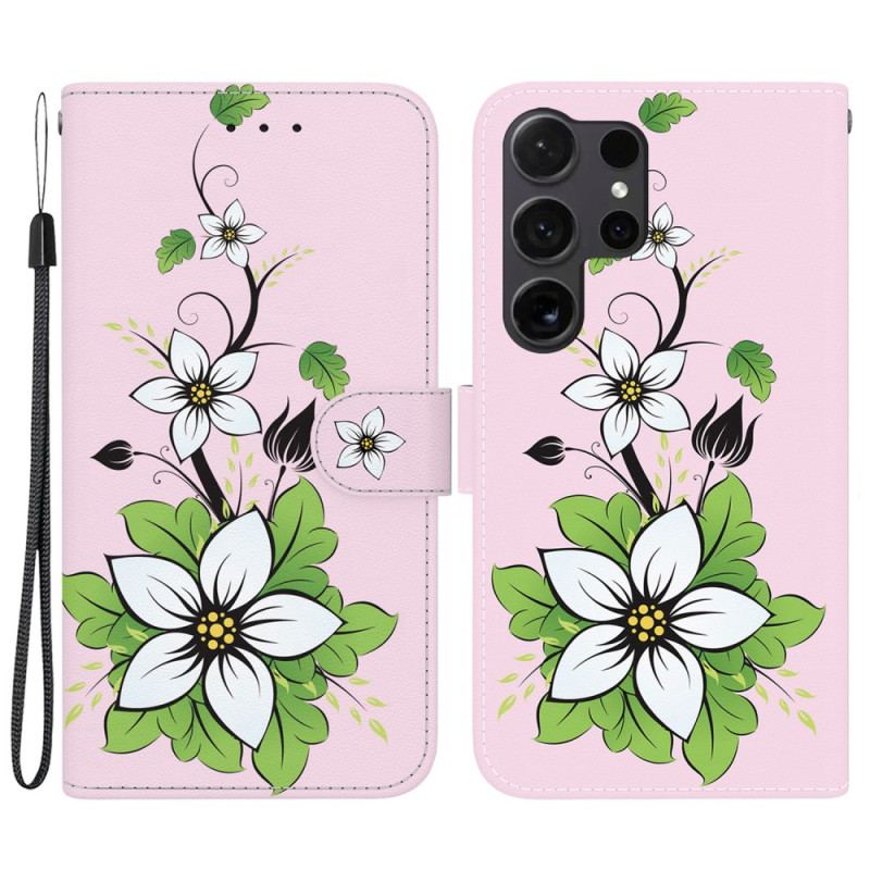 Etui Folio Samsung Galaxy S24 Ultra 5g Lilia Z Paskiem Etui Ochronne