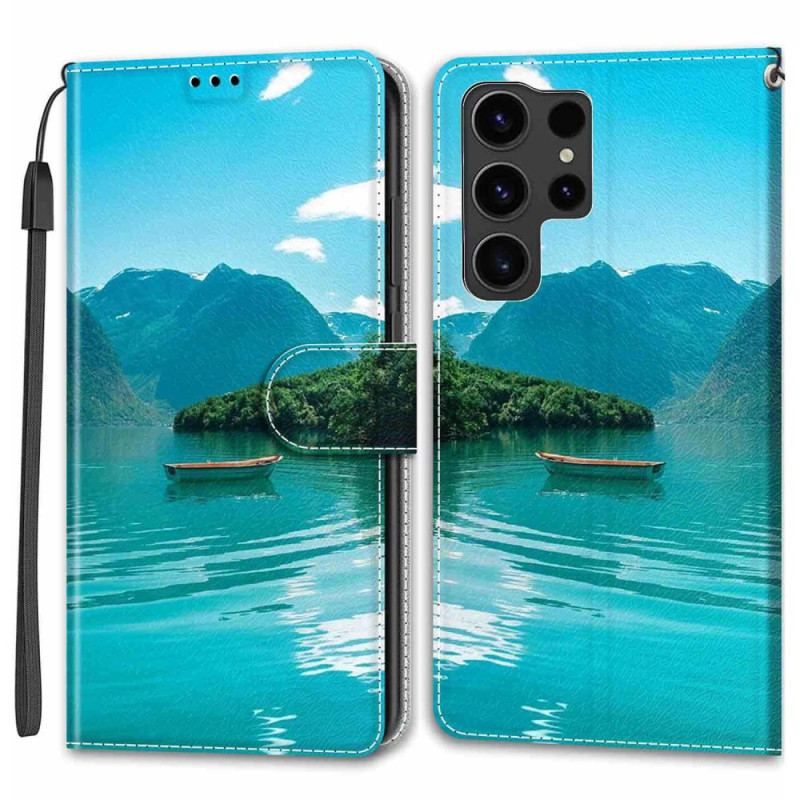Etui Folio Samsung Galaxy S24 Ultra 5g Łódź Na Smyczy