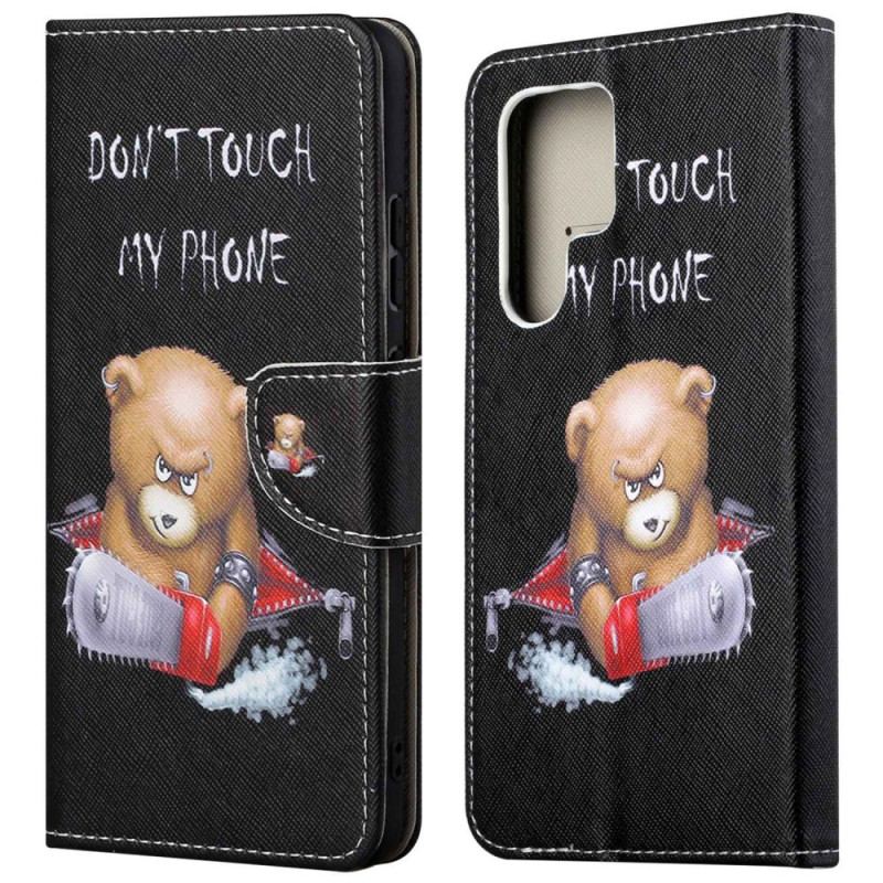 Etui Folio Samsung Galaxy S24 Ultra 5g Niebezpieczny Niedźwiedź Etui Ochronne