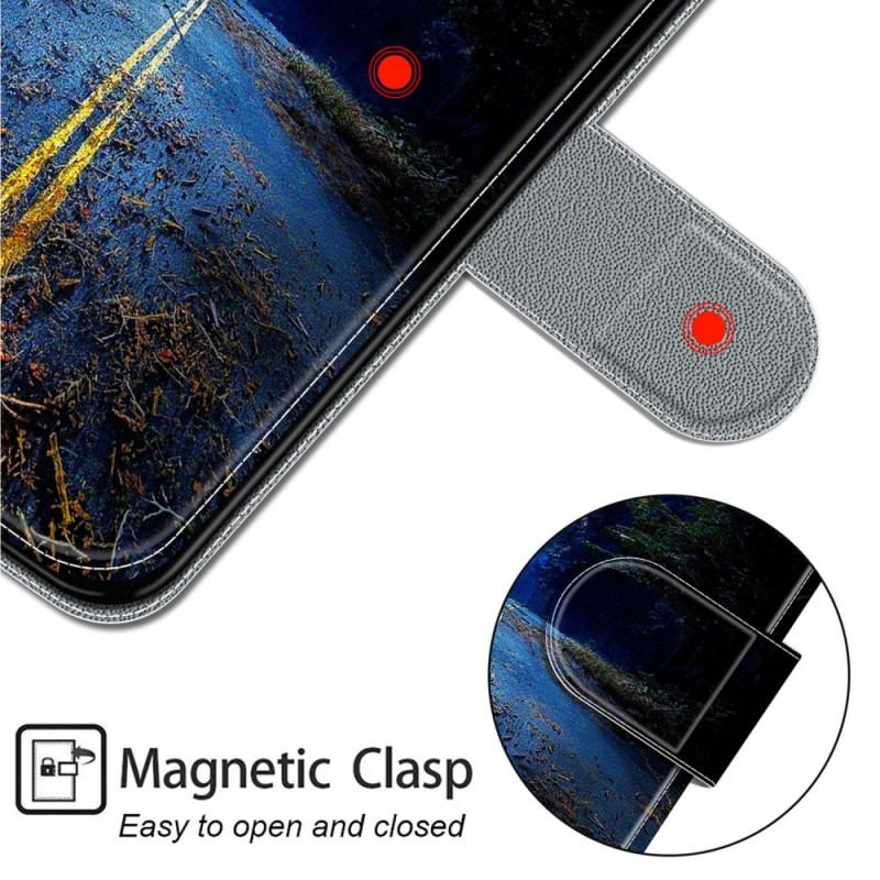 Etui Folio Samsung Galaxy S24 Ultra 5g Nocna Droga W Lanière Etui Ochronne