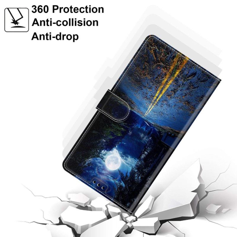 Etui Folio Samsung Galaxy S24 Ultra 5g Nocna Droga W Lanière Etui Ochronne