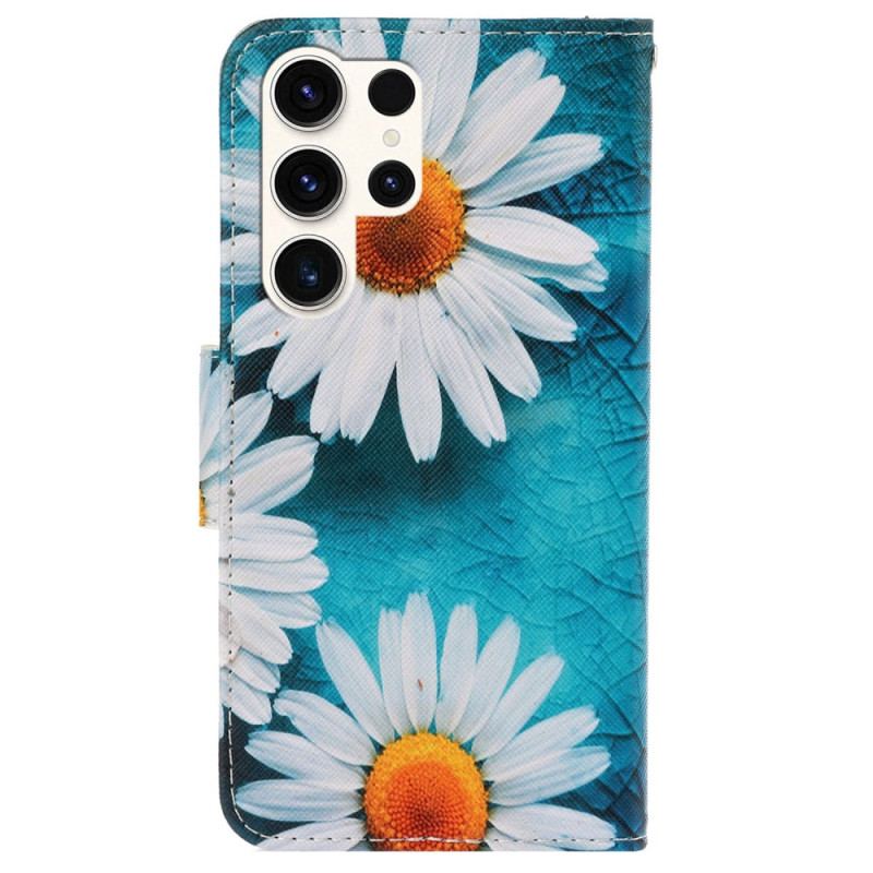 Etui Folio Samsung Galaxy S24 Ultra 5g Paskowe Chryzantemy