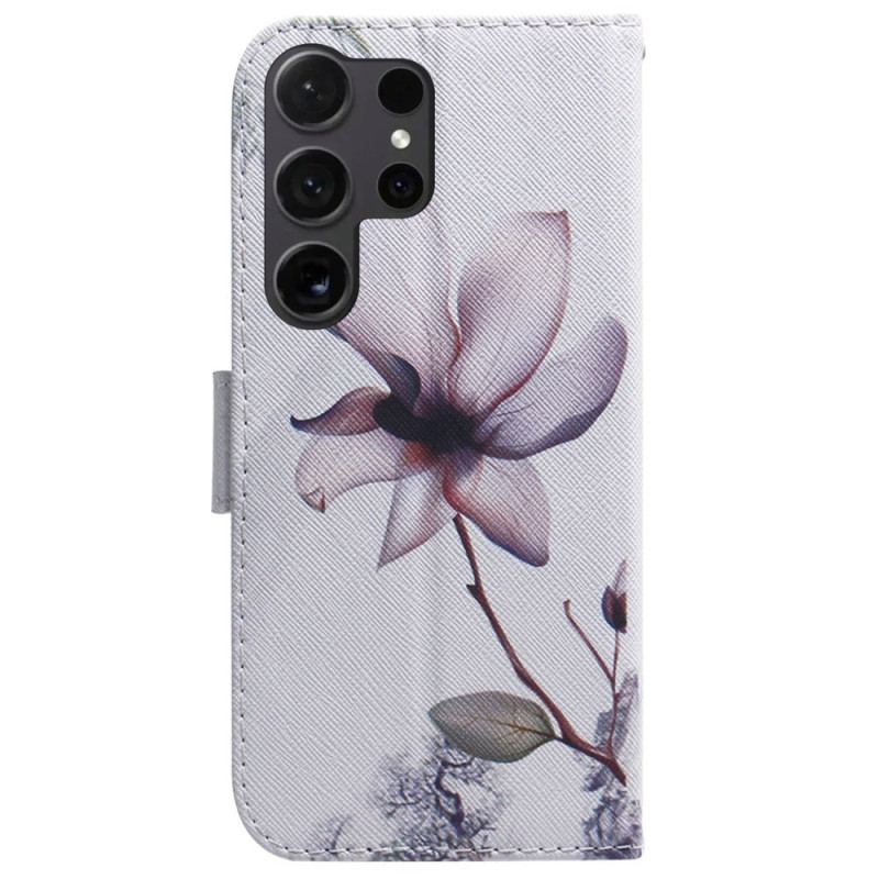 Etui Folio Samsung Galaxy S24 Ultra 5g Różowy Kwiat Etui Ochronne
