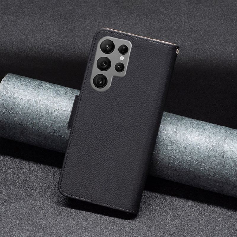 Etui Folio Samsung Galaxy S24 Ultra 5g Tekstura Liczi Z Ukośnym Zapięciem Etui Ochronne