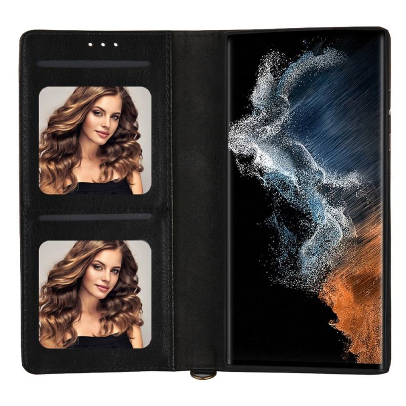 Etui Folio Samsung Galaxy S24 Ultra 5g Wyjmowany Uchwyt Na Karty