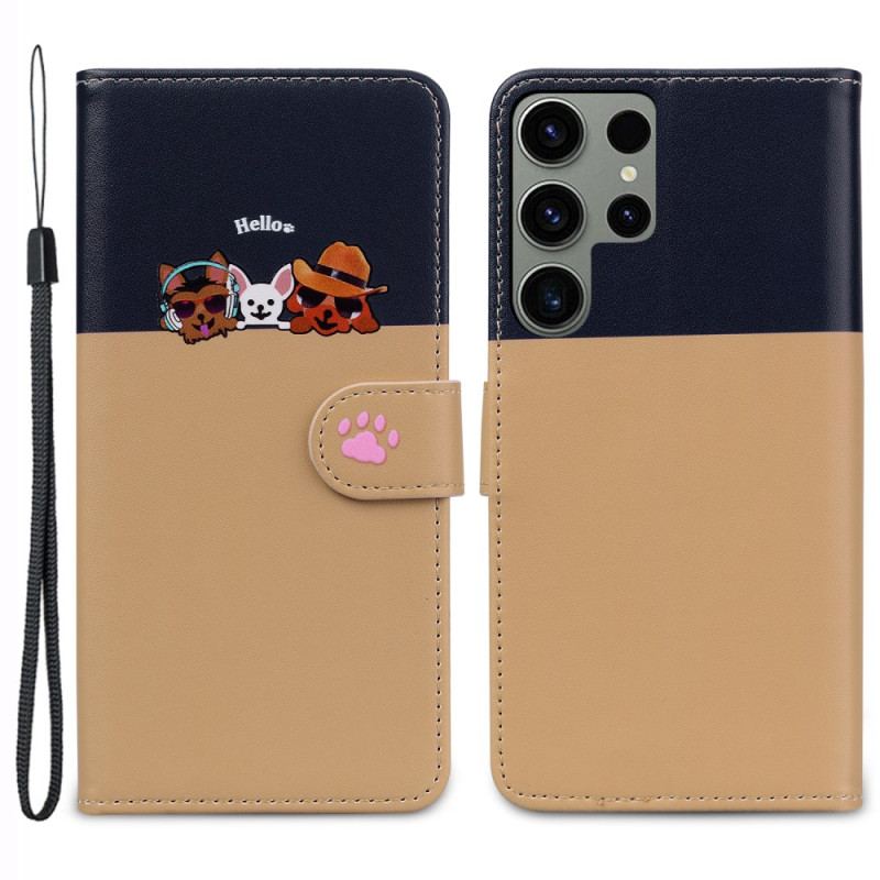 Etui Folio Samsung Galaxy S24 Ultra 5g Zwierzęta Z Kreskówek
