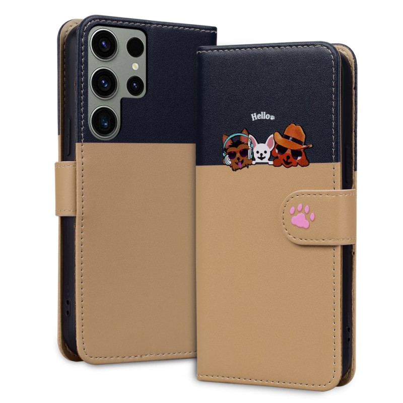 Etui Folio Samsung Galaxy S24 Ultra 5g Zwierzęta Z Kreskówek