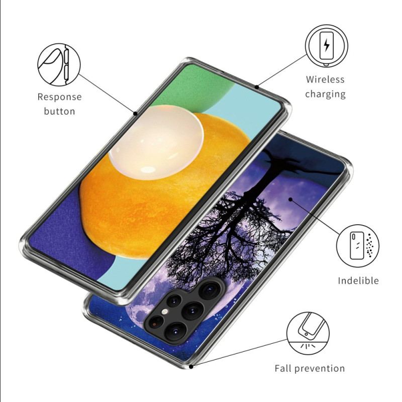 Etui Samsung Galaxy S24 Ultra 5g Drzewo I Księżyc Etui Ochronne