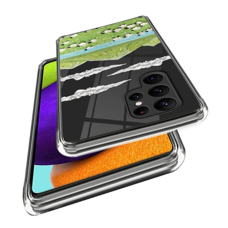 Etui Samsung Galaxy S24 Ultra 5g Malowanie Owiec Etui Ochronne