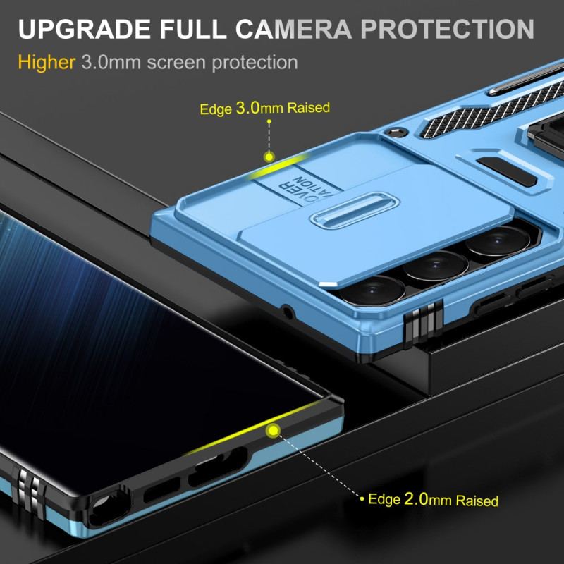 Etui Samsung Galaxy S24 Ultra 5g Przesuwana Osłona Obiektywu I Pierścień Podtrzymujący