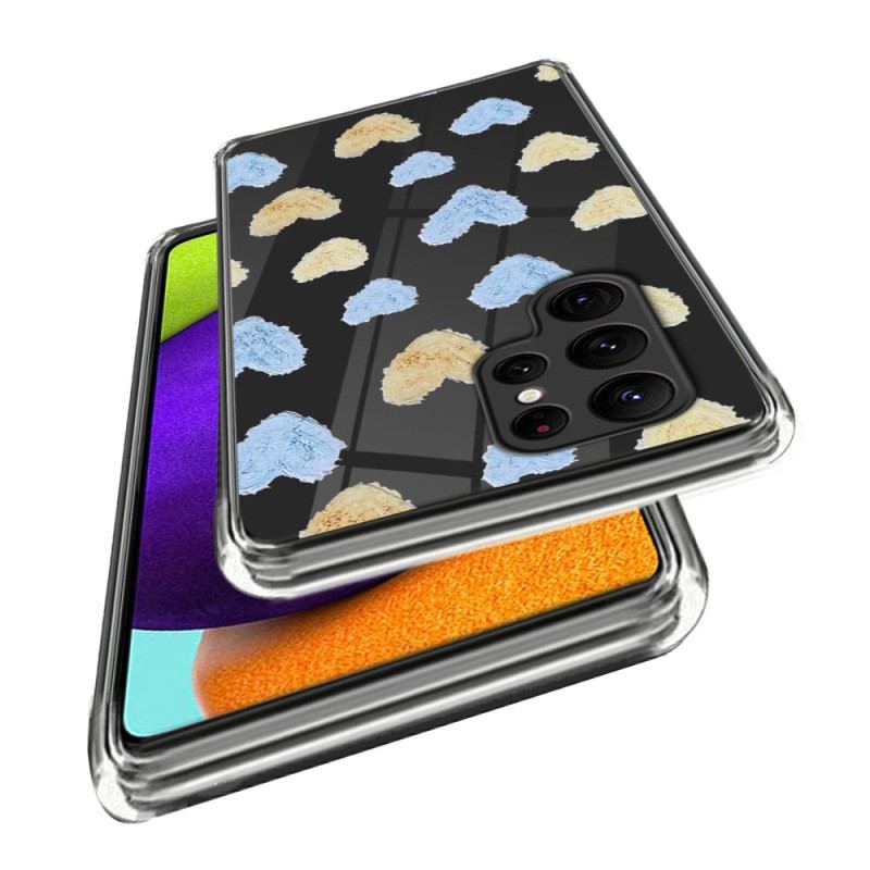 Etui Samsung Galaxy S24 Ultra 5g Żółte I Niebieskie Serca Etui Ochronne
