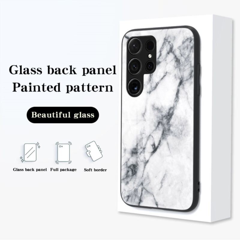 Etui Samsung Galaxy S24 Ultra 5g Szkło Hartowane Z Wzorem Marmuru