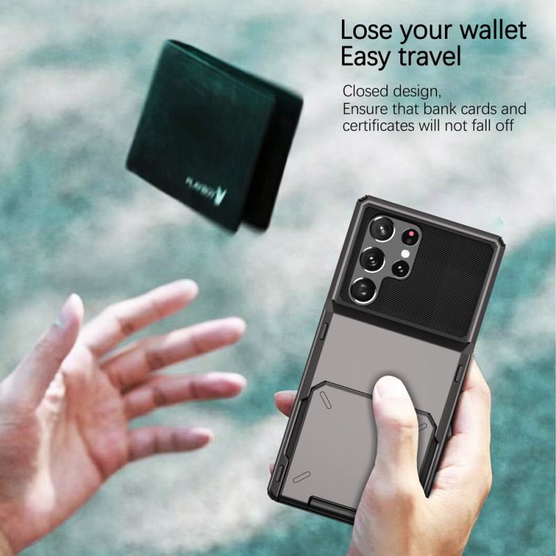 Etui Samsung Galaxy S24 Ultra 5g Ze Składanym Etui Na Karty Etui Ochronne