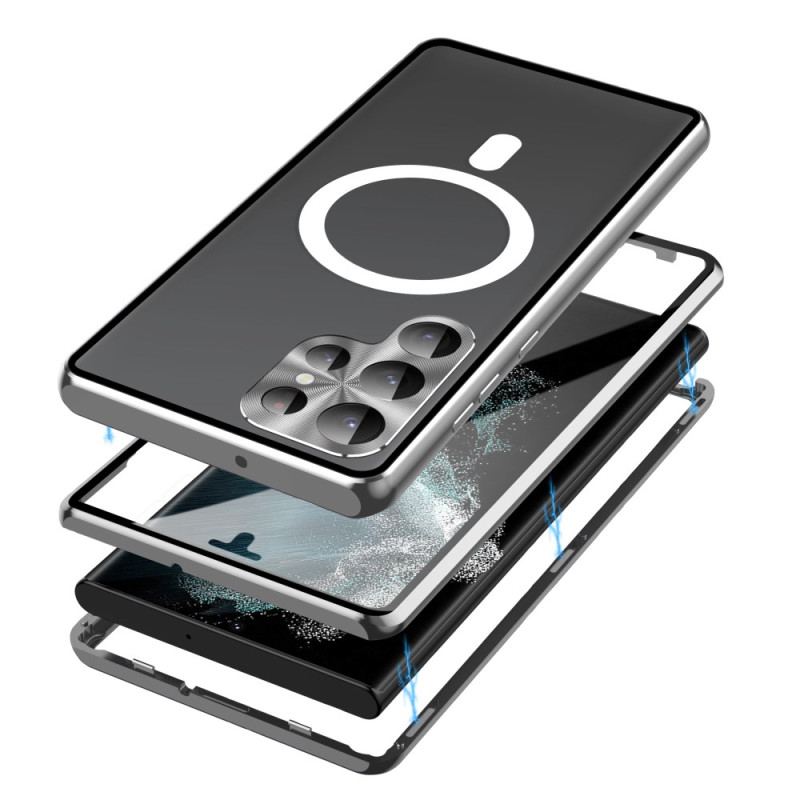 Etui Samsung Galaxy S24 Ultra 5g Ze Szkłem Hartowanym I Metalową Ramą Etui Ochronne