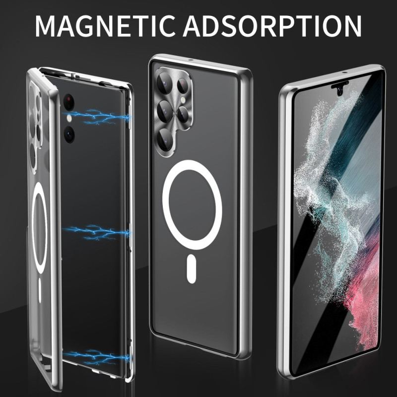 Etui Samsung Galaxy S24 Ultra 5g Ze Szkłem Hartowanym I Metalową Ramą Etui Ochronne