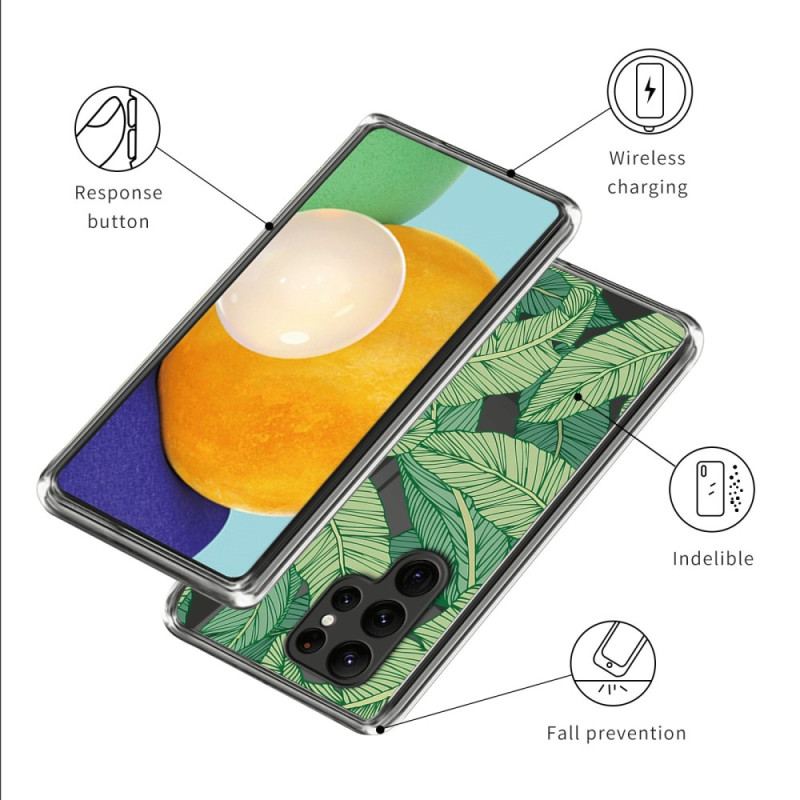Etui Samsung Galaxy S24 Ultra 5g Zielone Liście