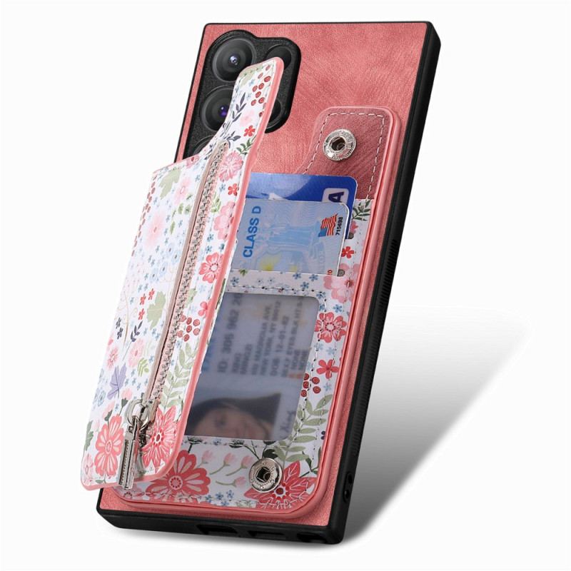 Etui Samsung Galaxy S24 Ultra 5g Zintegrowany Portfel W Kwiaty Etui Ochronne