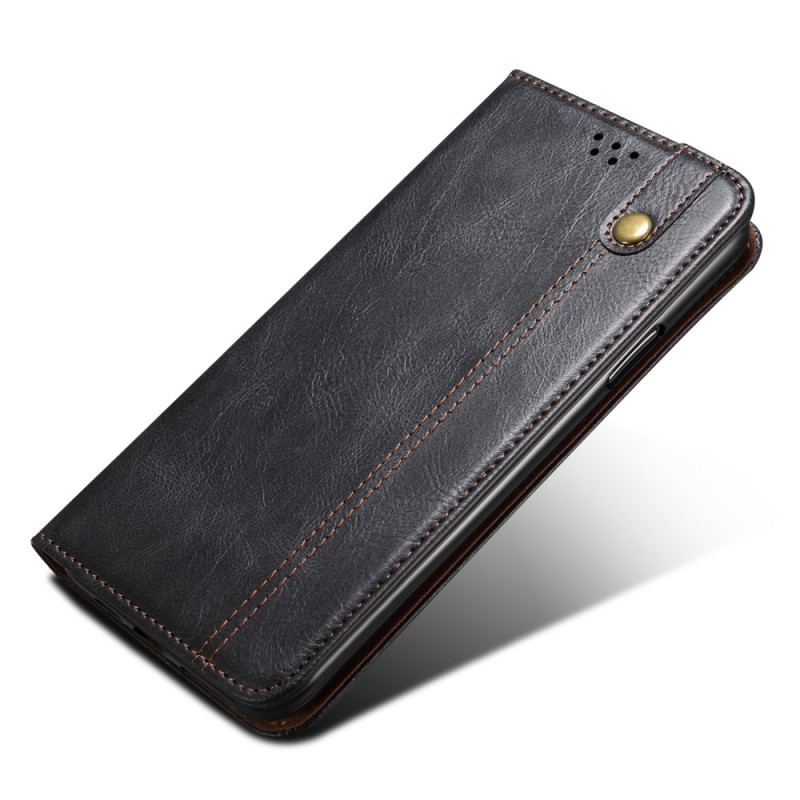 Flip Kotelot Samsung Galaxy S24 Ultra 5g Etui Na Telefon Woskowana Imitacja Skóry