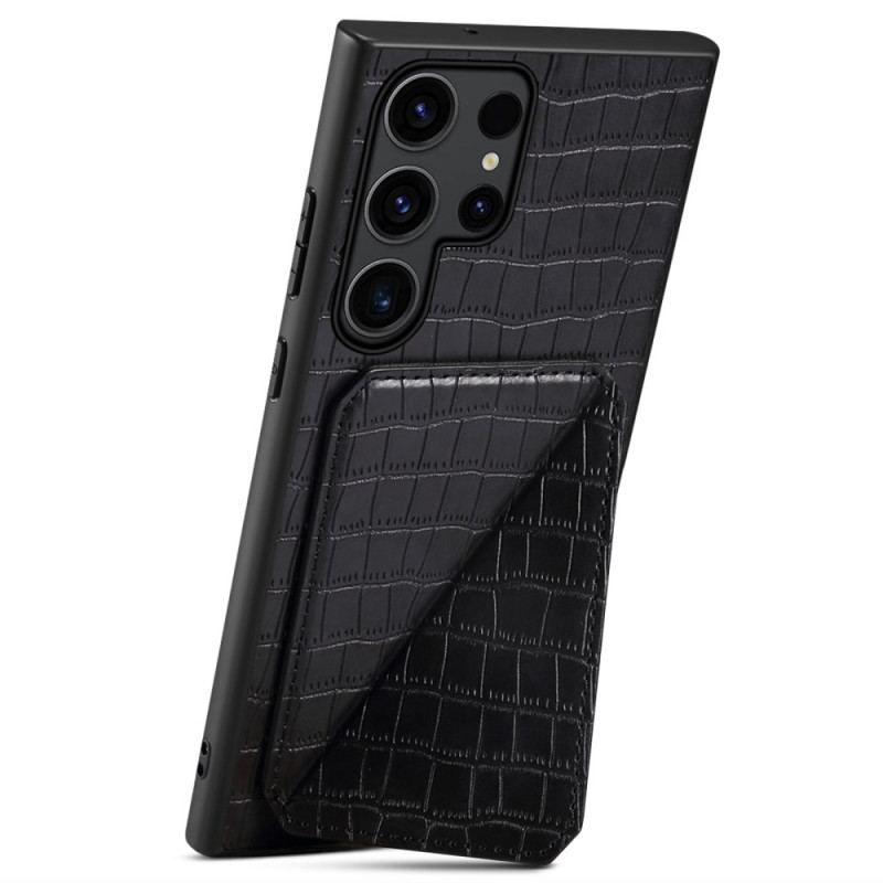 Futerały Samsung Galaxy S24 Ultra 5g Etui Na Telefon Krokodyl Ze Stojakiem Na Karty