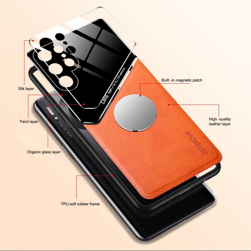 Futerały Samsung Galaxy S24 Ultra 5g Etui Na Telefon Magnetyczny Efekt Skóry
