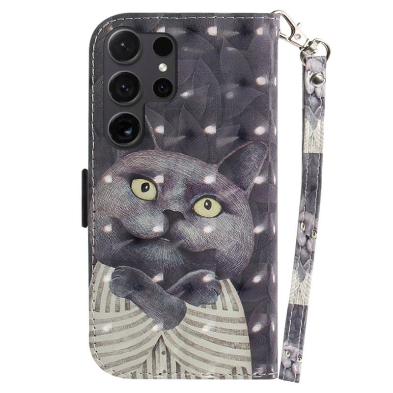 Pokrowce Samsung Galaxy S24 Ultra 5g Szary Kot Z Paskiem