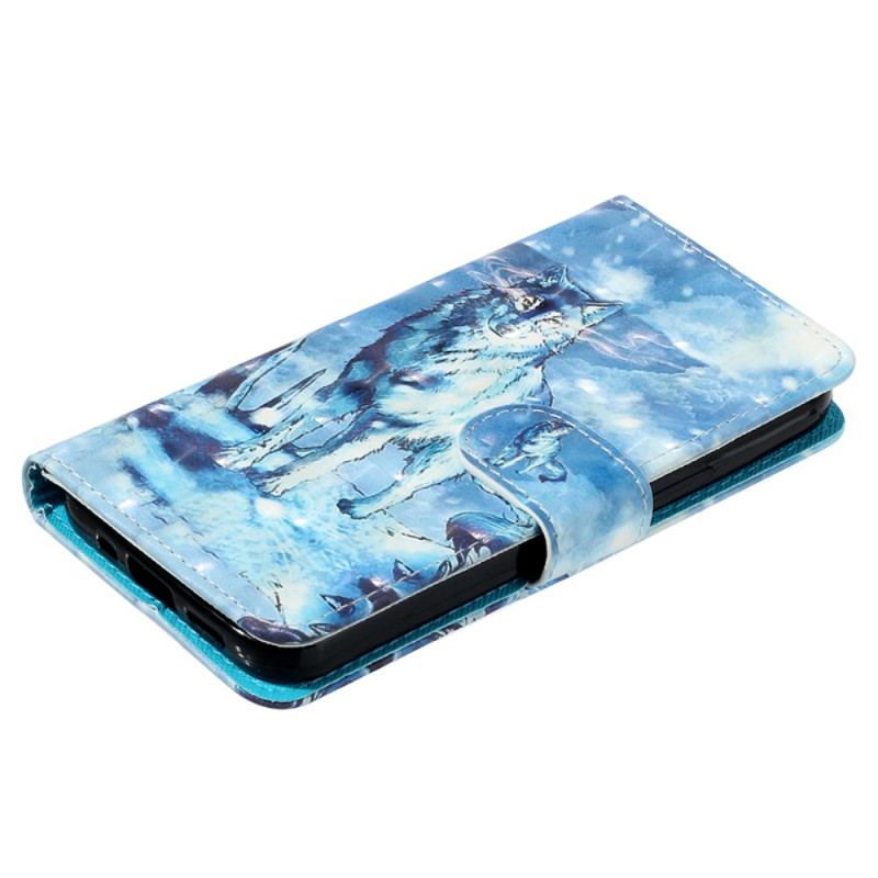 Pokrowce Samsung Galaxy S24 Ultra 5g Wilk Śnieżny Z Paskiem