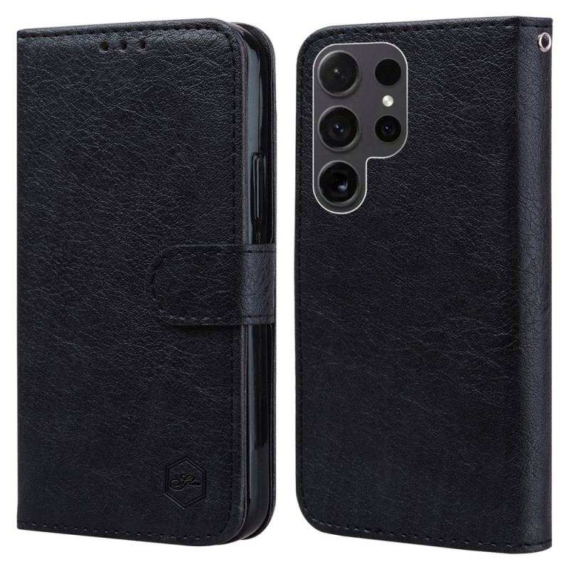 Skórzany Futerał Samsung Galaxy S24 Ultra 5g Etui Na Telefon Efekt Retro