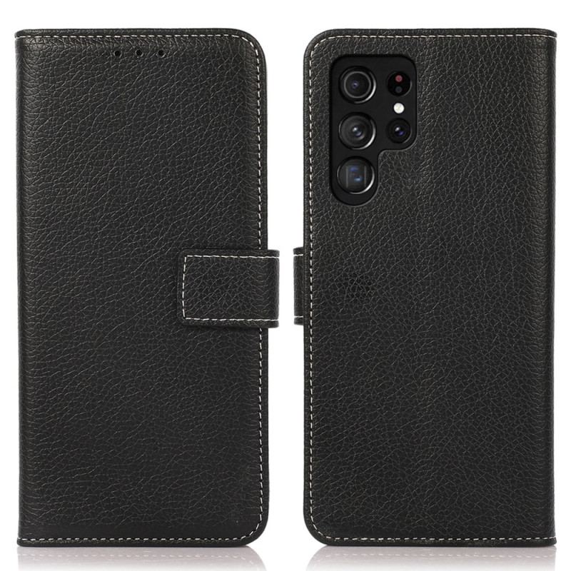 Skórzany Futerał Samsung Galaxy S24 Ultra 5g Etui Na Telefon Tekstura Liczi
