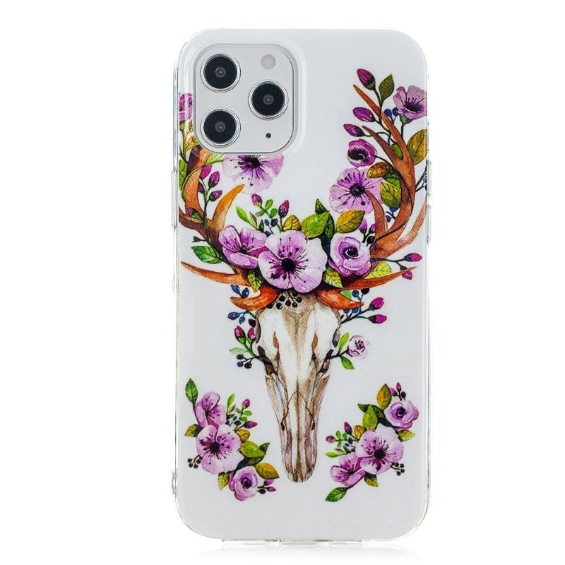 Etui do iPhone 12 Pro Max Luminous Jeleń I Kwiaty