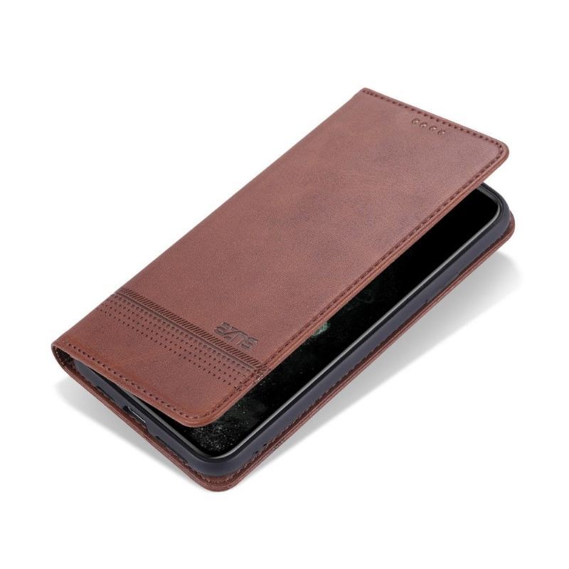 Etui Folio do iPhone 12 Pro Max Classic Azns Deluxe Skórzany Efekt