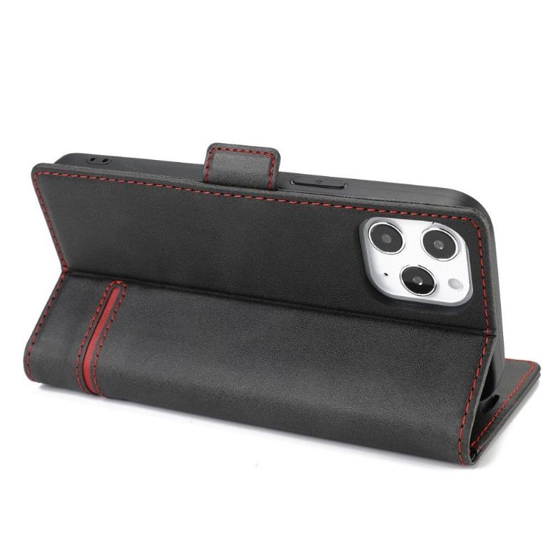 Etui Folio do iPhone 12 Pro Max Obrzeża Styl Biznesowy