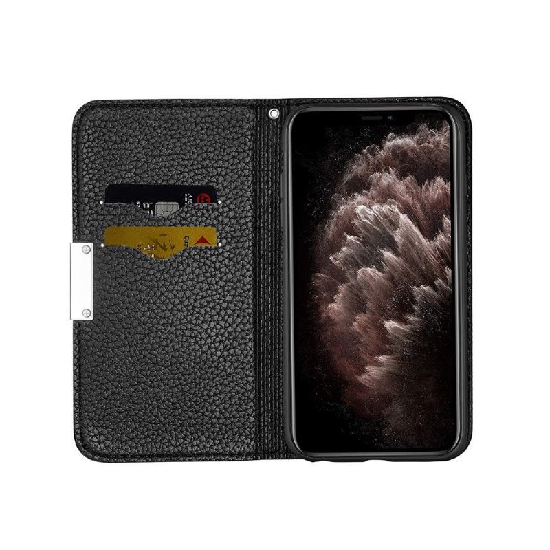 Etui Na Telefon do iPhone 12 Pro Max Biznes Etui Folio Ziarnista Sztuczna Skóra